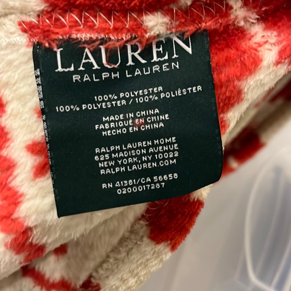 Polo Ralph Lauren Plaid Fleece Throw Blanket decor holiday new 60”x70” Christmas - Picture 6 of 9